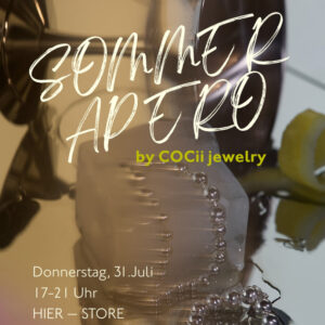 get together at the hier store for a summer apero with cocii jewelry